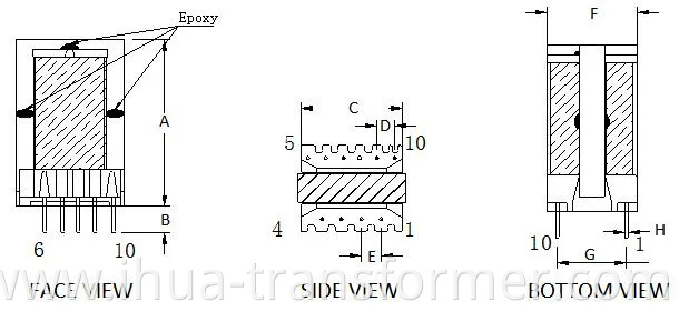 Eel 19 Type High Frequency Transformer or Inverter or SMPS Transformer for Power Supply Home Appliance